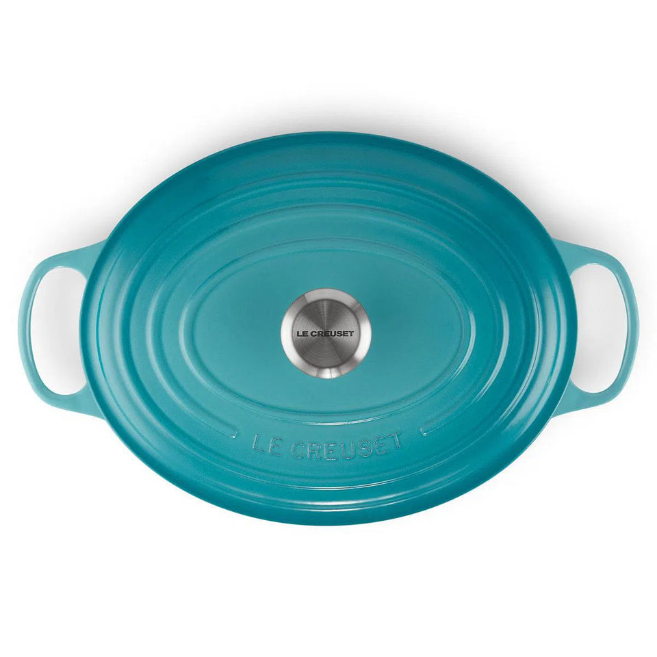 Panela Le Creuset Oval Signature Azul Caribe 6,3L 31cm