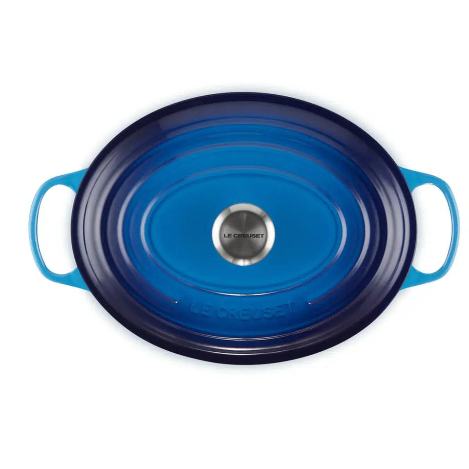 Panela Le Creuset Oval Signature Azure Blue 6,3L 31cm