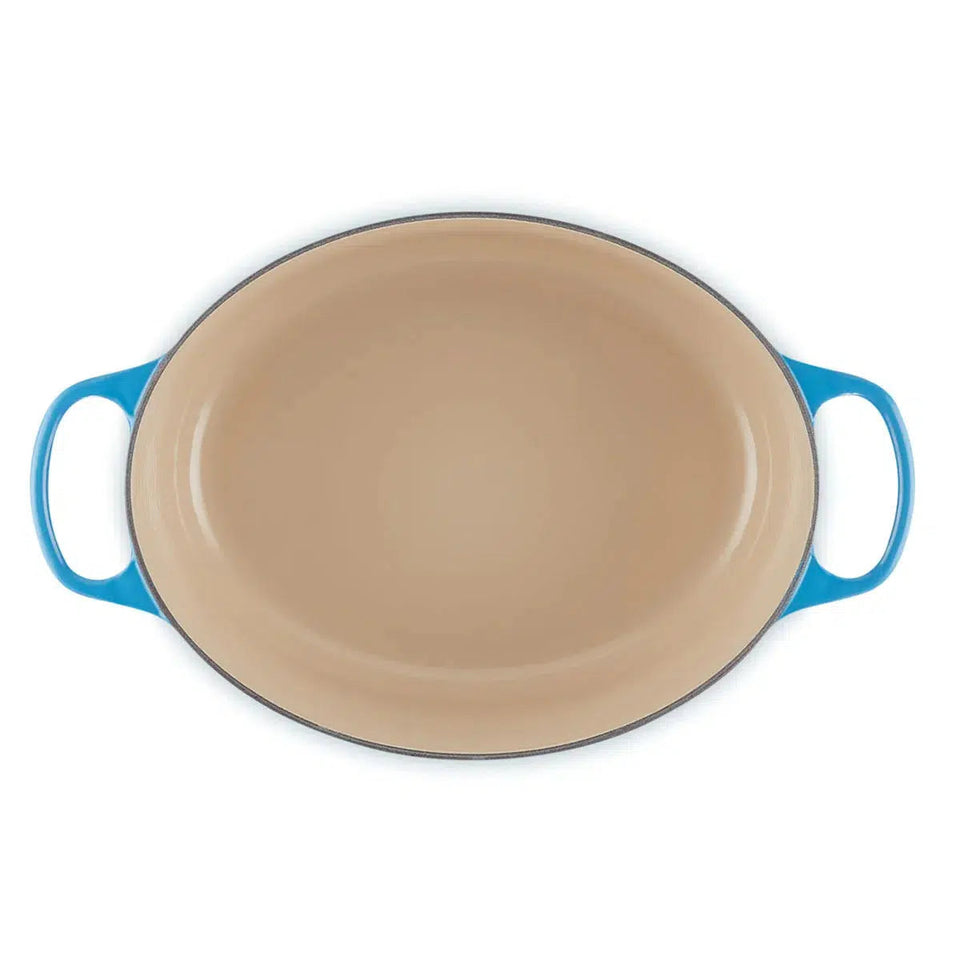 Panela Le Creuset Oval Signature Azure Blue 6,3L 31cm