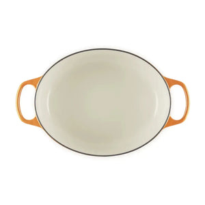 Panela Le Creuset Oval Signature Flamme Dorée com Pegador Dourado 6,3L 31cm