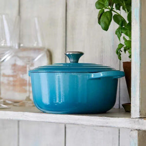 Panela Le Creuset Redonda Signature Azul Caribe 3,3L 22cm