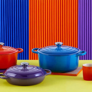 Panela Le Creuset Redonda Signature Azul Marseille 1,3L 16cm