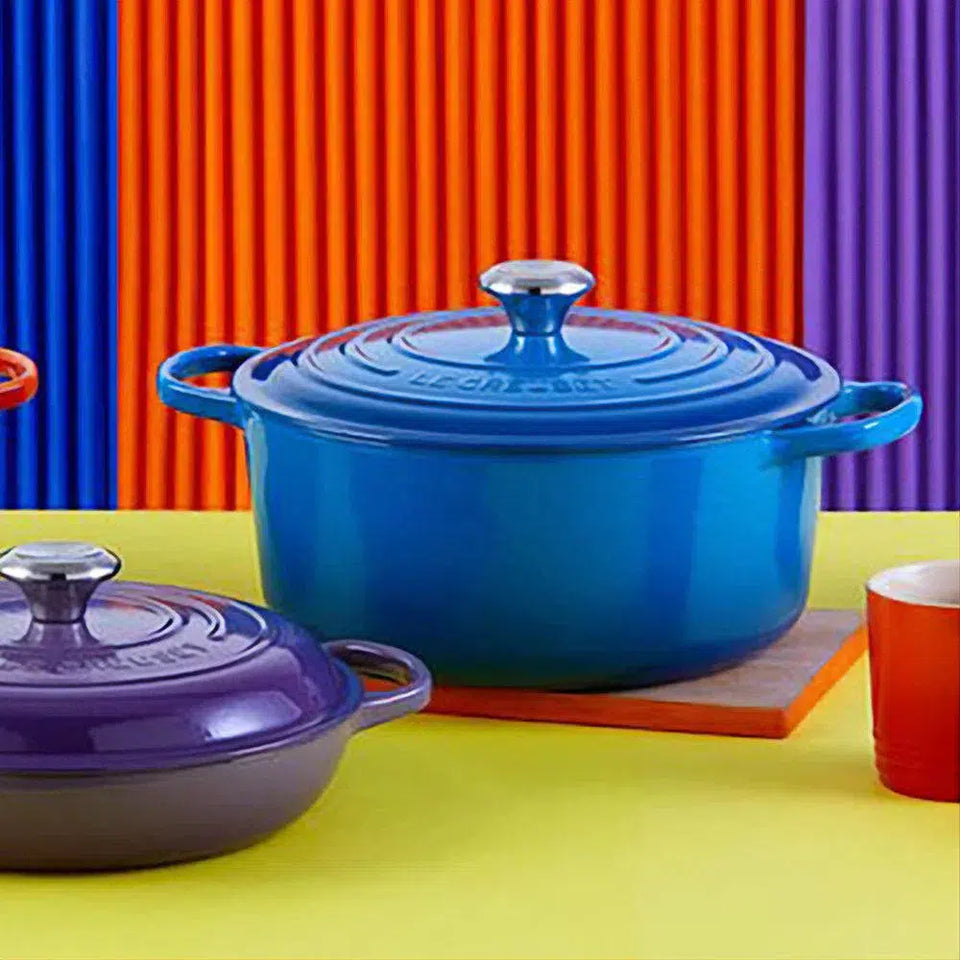 Panela Le Creuset Redonda Signature Azul Marseille 2,4L 20cm