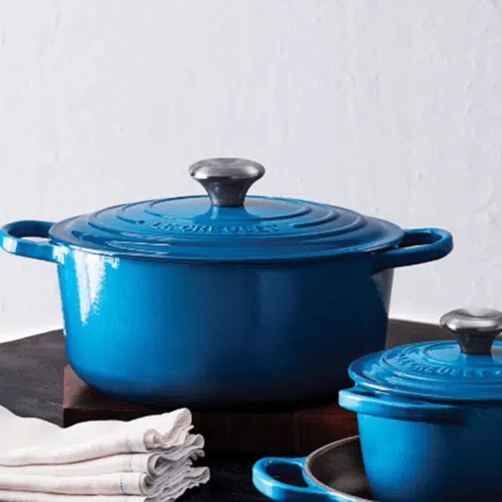 Panela Le Creuset Redonda Signature Azul Marseille 5,3L 26cm