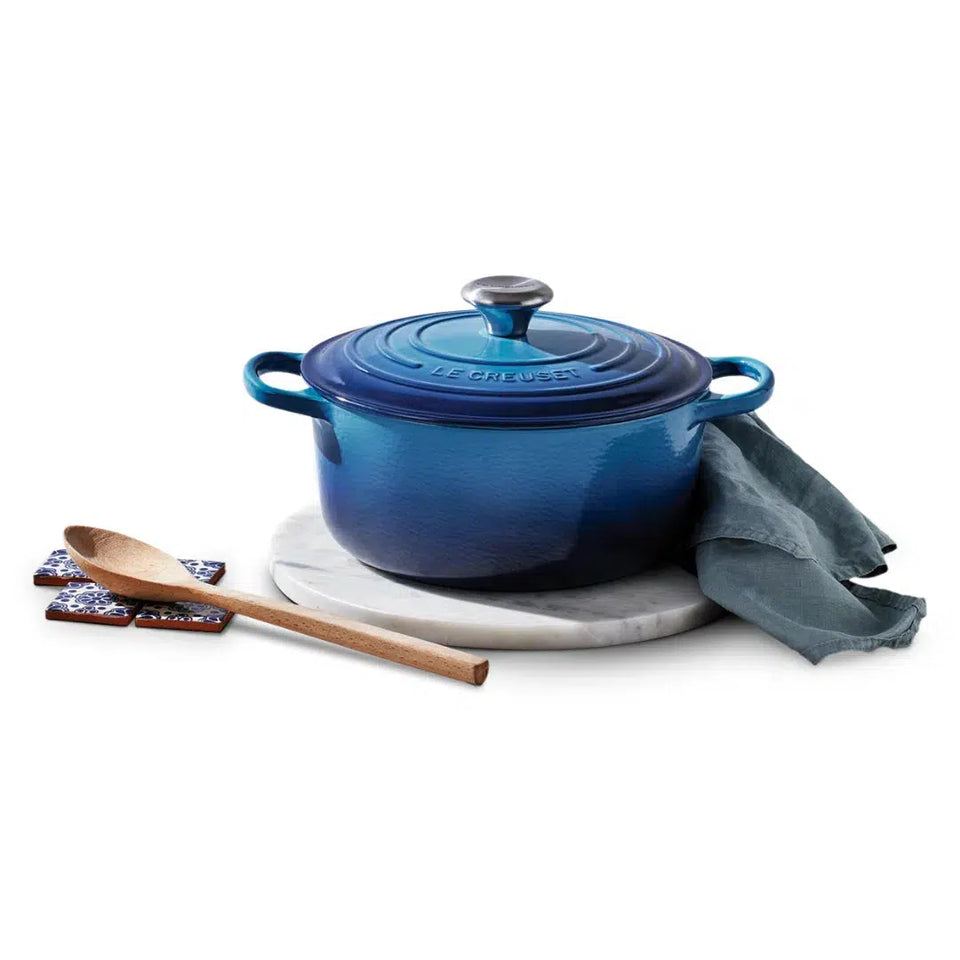 Panela Le Creuset Redonda Signature Azure Blue 8,4L 30cm