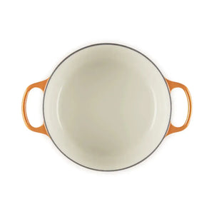 Panela Le Creuset Redonda Signature Flamme Dorée com Pegador Dourado 4,2L 24cm