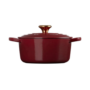 Panela Le Creuset Redonda Signature Rhone com Pegador Dourado 1,8L 18cm