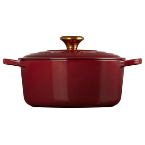 Panela Le Creuset Redonda Signature Rhone com Pegador Dourado 4,2L 24cm