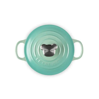 Panela Le Creuset Redonda Tradition Cool Mint com Pegador Urso 900ml 14cm