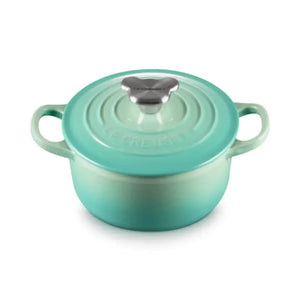 Panela Le Creuset Redonda Tradition Cool Mint com Pegador Urso 900ml 14cm