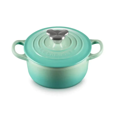 Panela Le Creuset Redonda Tradition Cool Mint com Pegador Urso 900ml 14cm