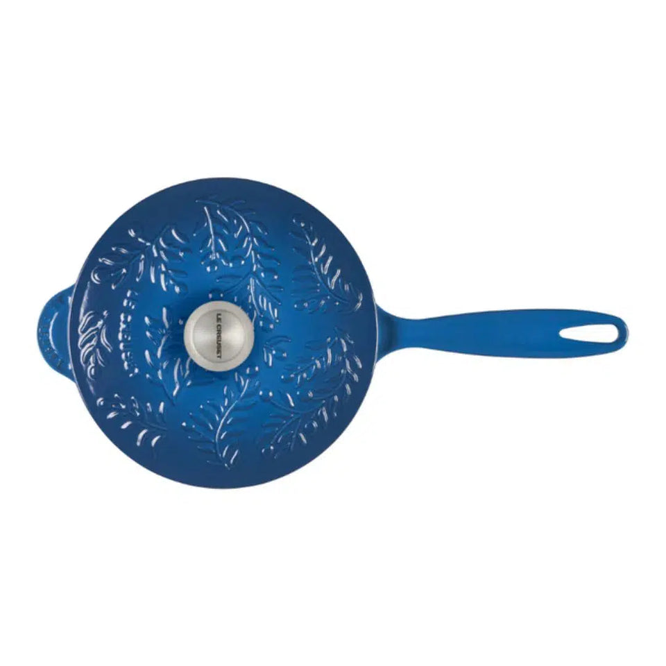 Panela Le Creuset Saucier Olive Branch Azul Marseille 21cm 2L