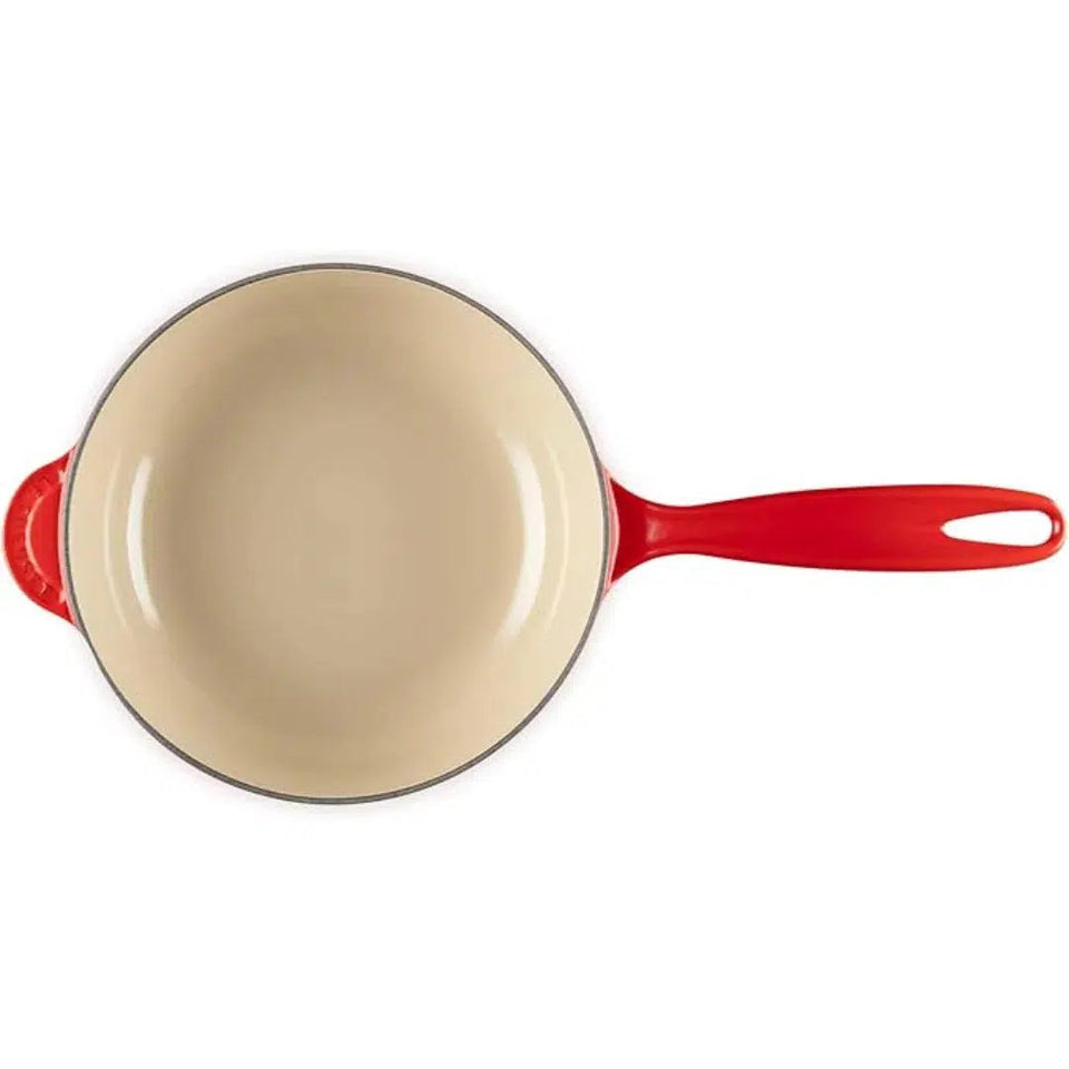 Panela Le Creuset Sautese Vermelha com Pegador Dourado 21cm 2L Holly Collection