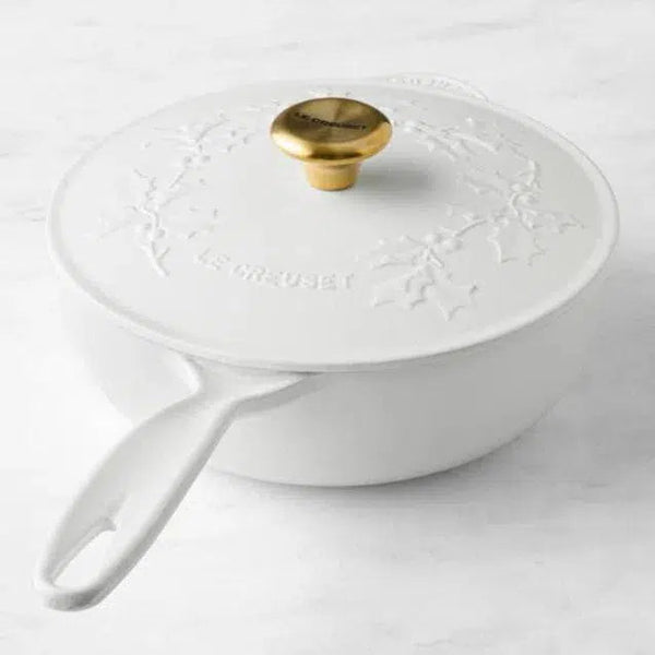 Panela Le Creuset Sautesse Cotton com Pegador Dourado 21cm 2L Holly Collection