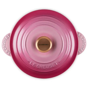 Panela Le Creuset para Arroz Sem Tampa Interna Berry com Pegador Dourado 2,8L 20cm