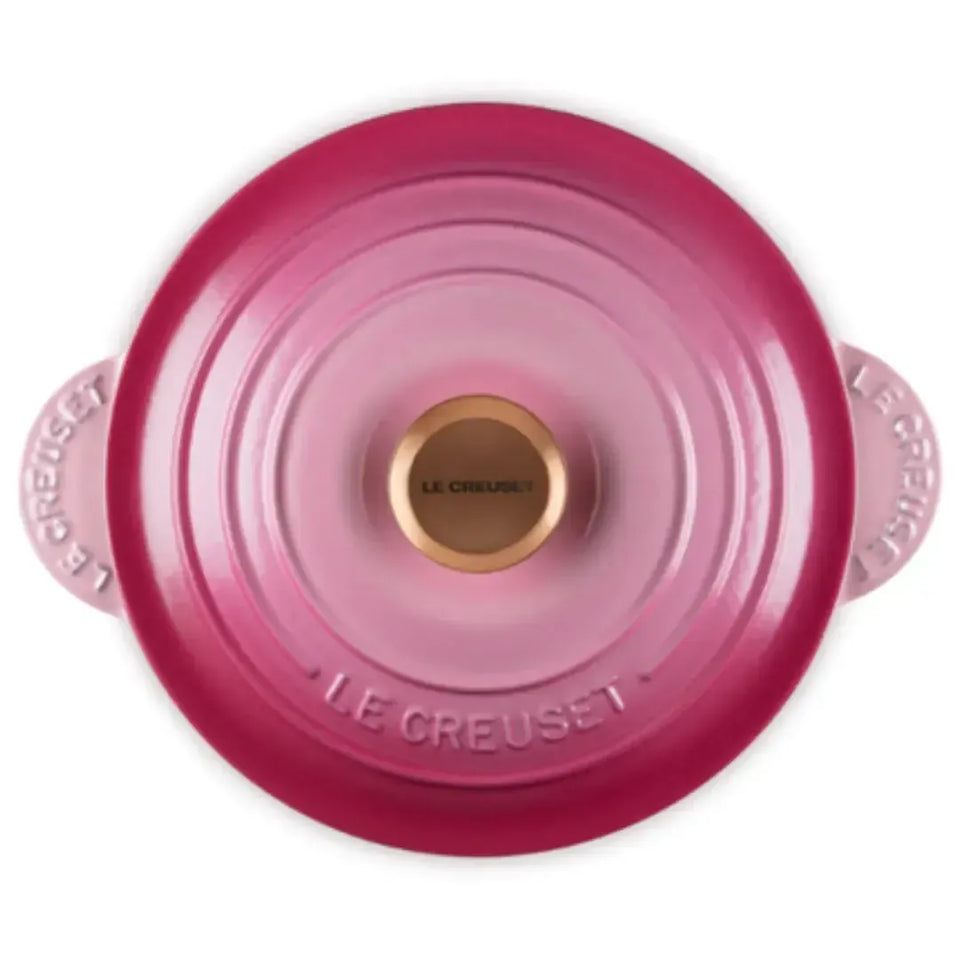 Panela Le Creuset para Arroz Sem Tampa Interna Berry com Pegador Dourado 2,8L 20cm
