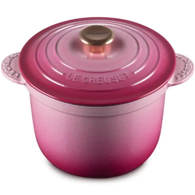 Panela Le Creuset para Arroz Sem Tampa Interna Berry com Pegador Dourado 2,8L 20cm