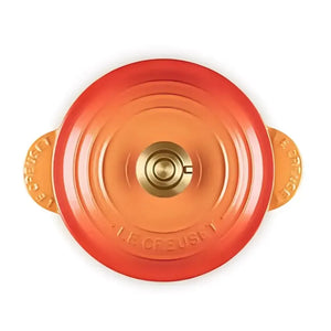 Panela Le Creuset para Arroz Sem Tampa Interna Flamme Dorée com Pegador Dourado 2,8L 20cm