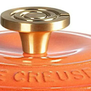 Panela Le Creuset para Arroz Sem Tampa Interna Flamme Dorée com Pegador Dourado 2,8L 20cm