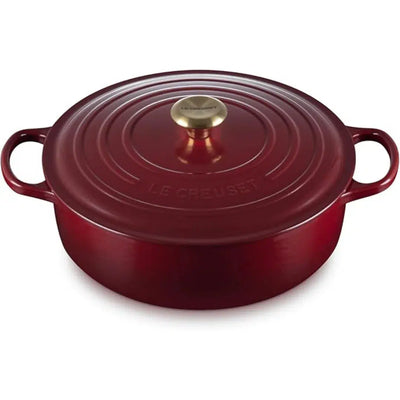 Panela Le Creuset para Risotto Signature Rhone com Pegador Dourado 6,2L 30cm