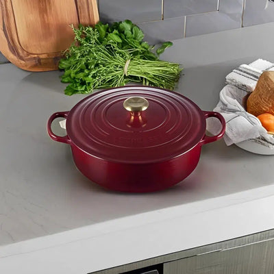 Panela Le Creuset para Risotto Signature Rhone com Pegador Dourado 6,2L 30cm