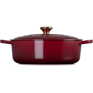 Panela Le Creuset para Risotto Signature Rhone com Pegador Dourado 6,4L 30cm