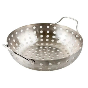 Panela Wok Grelha Inox para Churrasqueira Prana