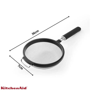 Peneira Aço Inox Coar Polvilhar Preta KitchenAid