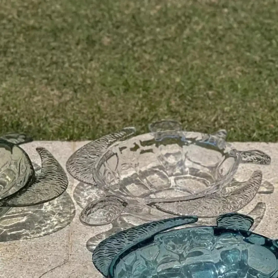 Petisqueira Acrílico Formato Tartaruga Transparente 27x22x5,5cm