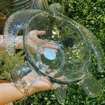 Petisqueira Acrílico Formato Tartaruga Transparente 27x22x5,5cm