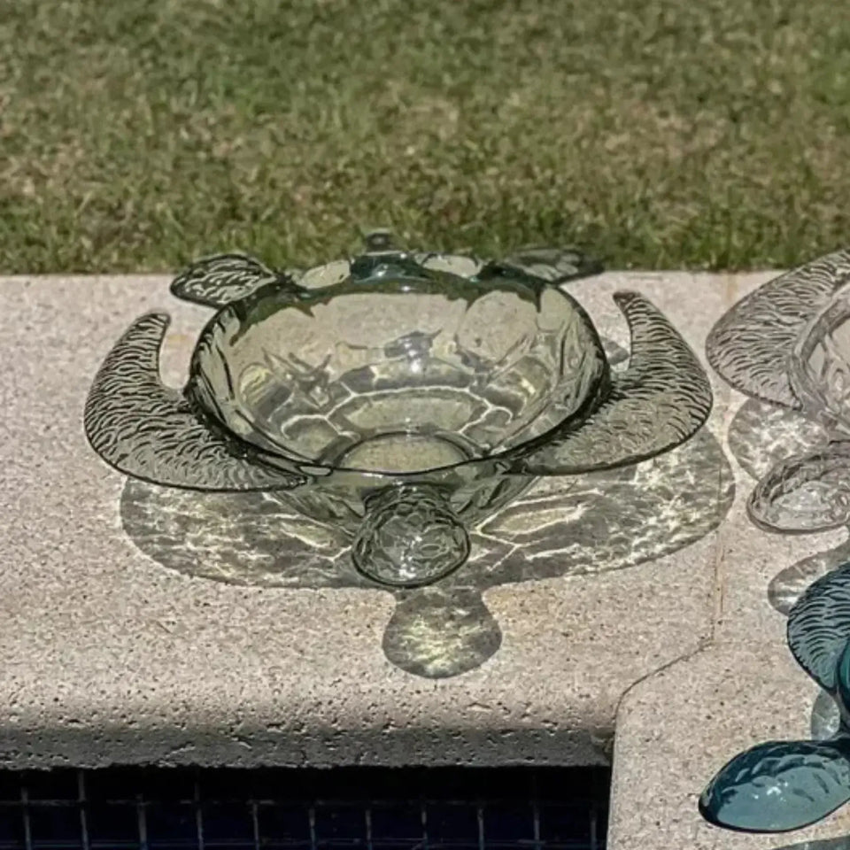 Petisqueira Acrílico Formato Tartaruga Verde 27x22x5,5cm