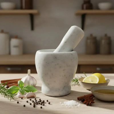 Pilão com Socador Pedra 10x10 Tuut