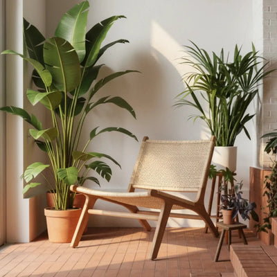 Poltrona Teak Rattan Bahali 64x73x68cm