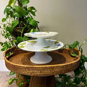 Porta Bolo Cerâmica Botanique 11x27,5cm Maison Blanche