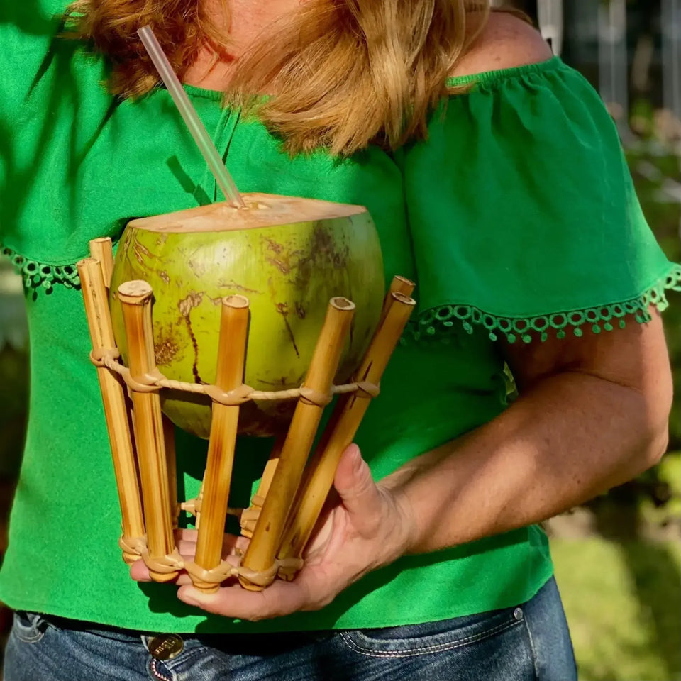 Porta Coco de Bambu