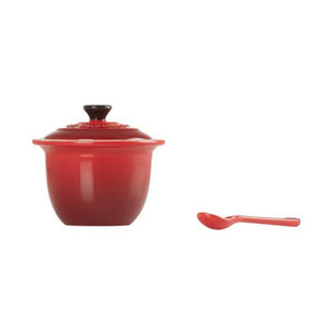 Porta Condimentos Com Colher Cerâmica Vermelho Le Creuset