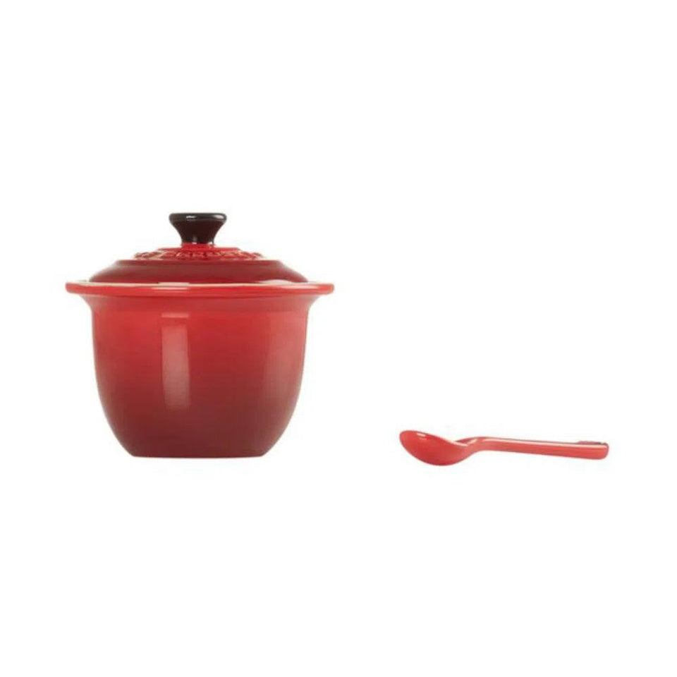 Porta Condimentos Com Colher Cerâmica Vermelho Le Creuset