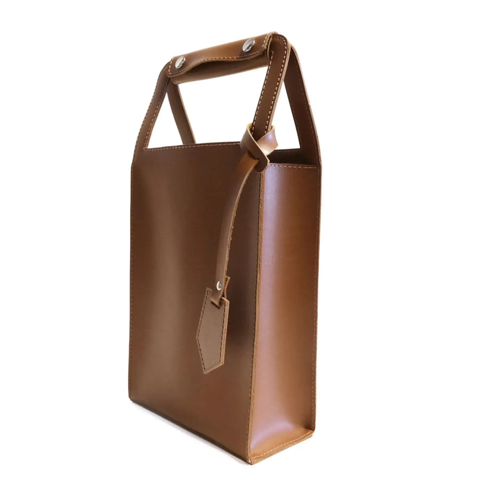 Porta Garrafa Duplo Couro Ecológico Montana Havana Atelier