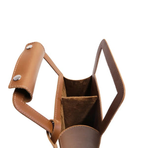 Porta Garrafa Duplo Couro Ecológico Montana Havana Atelier