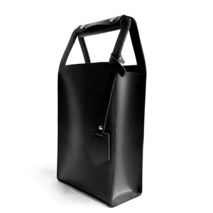 Porta Garrafa Duplo Couro Ecológico Montana Preto Atelier