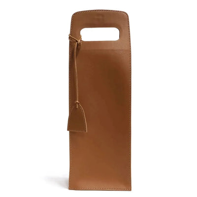 Porta Garrafa Simples Couro Ecológico Montana Havana Atelier