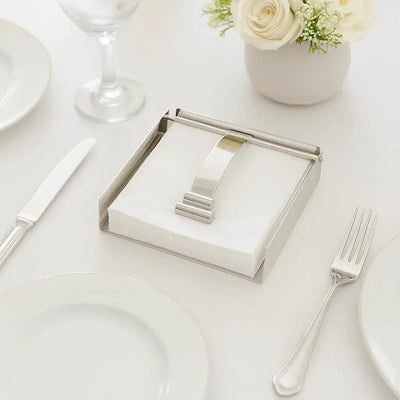 Porta Guardanapo 18x18cm Prata Shefield Plate