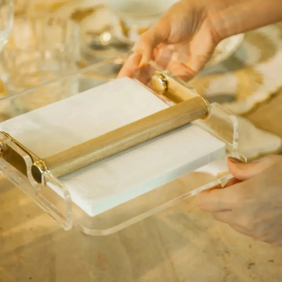 Porta Guardanapo Pequeno Acrílico / Madeira Alenya Onom