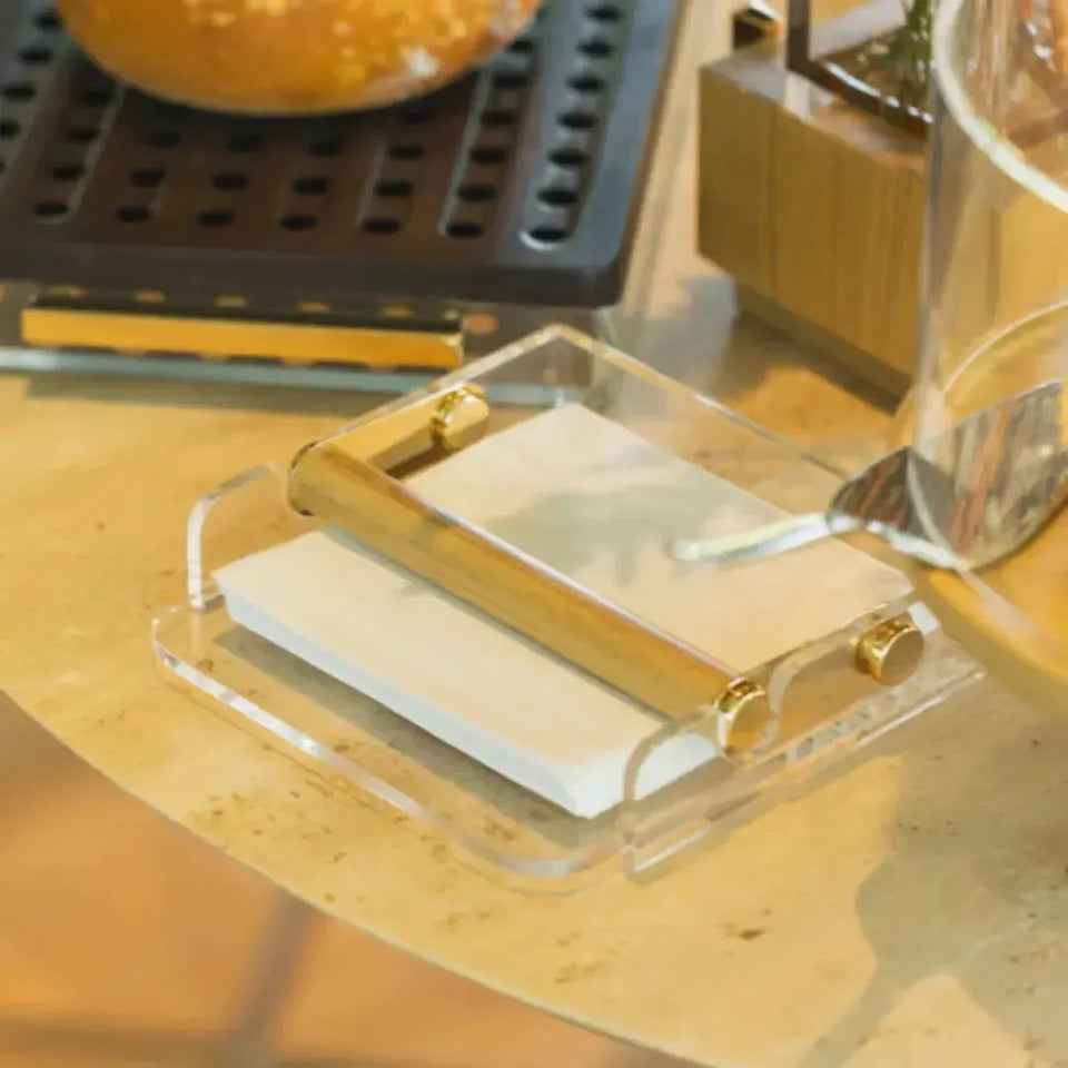 Porta Guardanapo Pequeno Acrílico / Madeira Alenya Onom