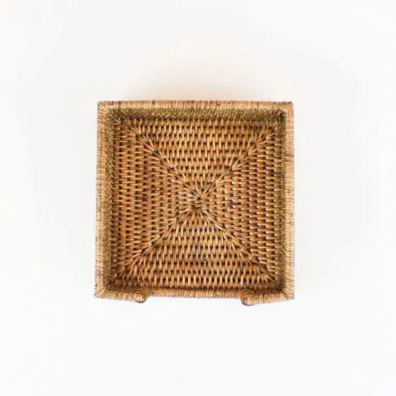 Porta Guardanapo em Rattan Bahali 18x18cm