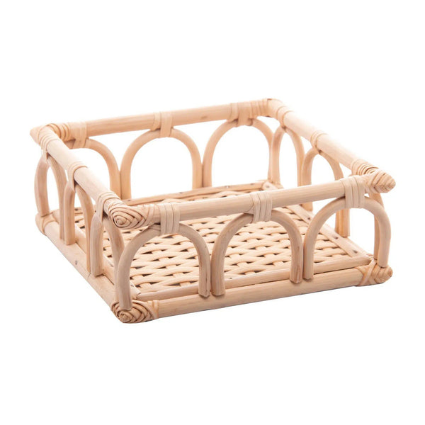 Porta Guardanapos de Rattan Nature 18x18x7cm Wolff