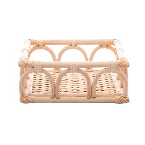 Porta Guardanapos de Rattan Nature 18x18x7cm Wolff