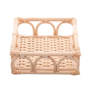 Porta Guardanapos de Rattan Nature 18x18x7cm Wolff