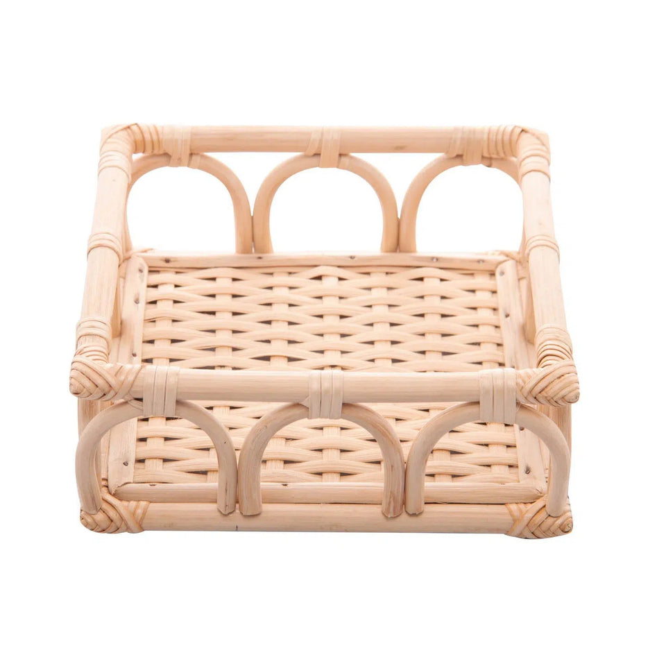 Porta Guardanapos de Rattan Nature 18x18x7cm Wolff