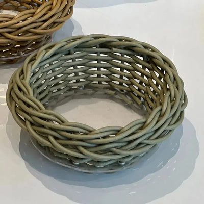 Porta Manteiga Cesta Redonda Vime Trançado Oliva